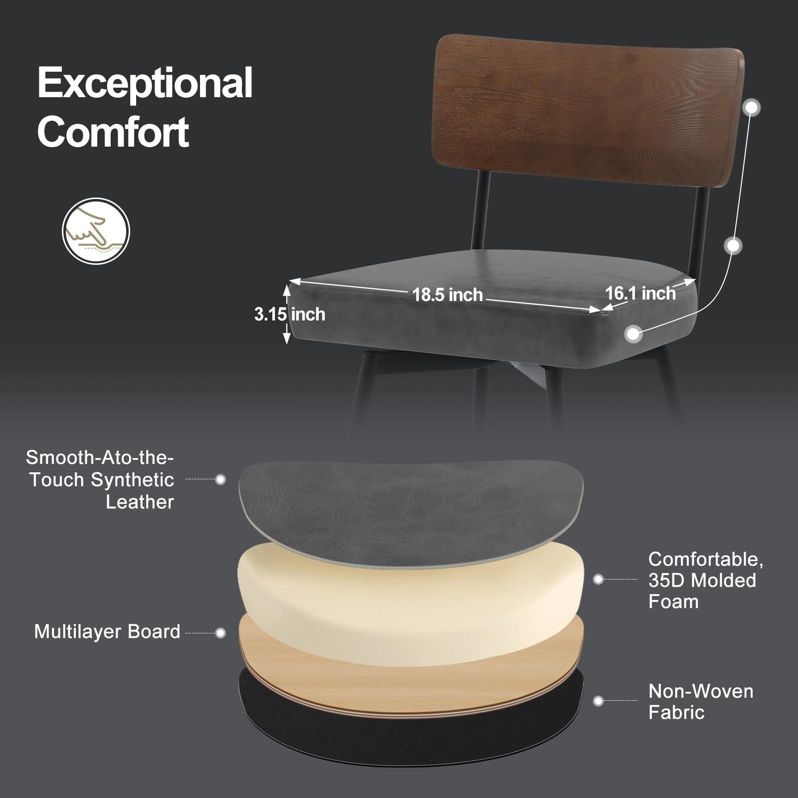 Lot de 2/3/4 tabourets de bar/comptoir pivotants rembourrés en similicuir