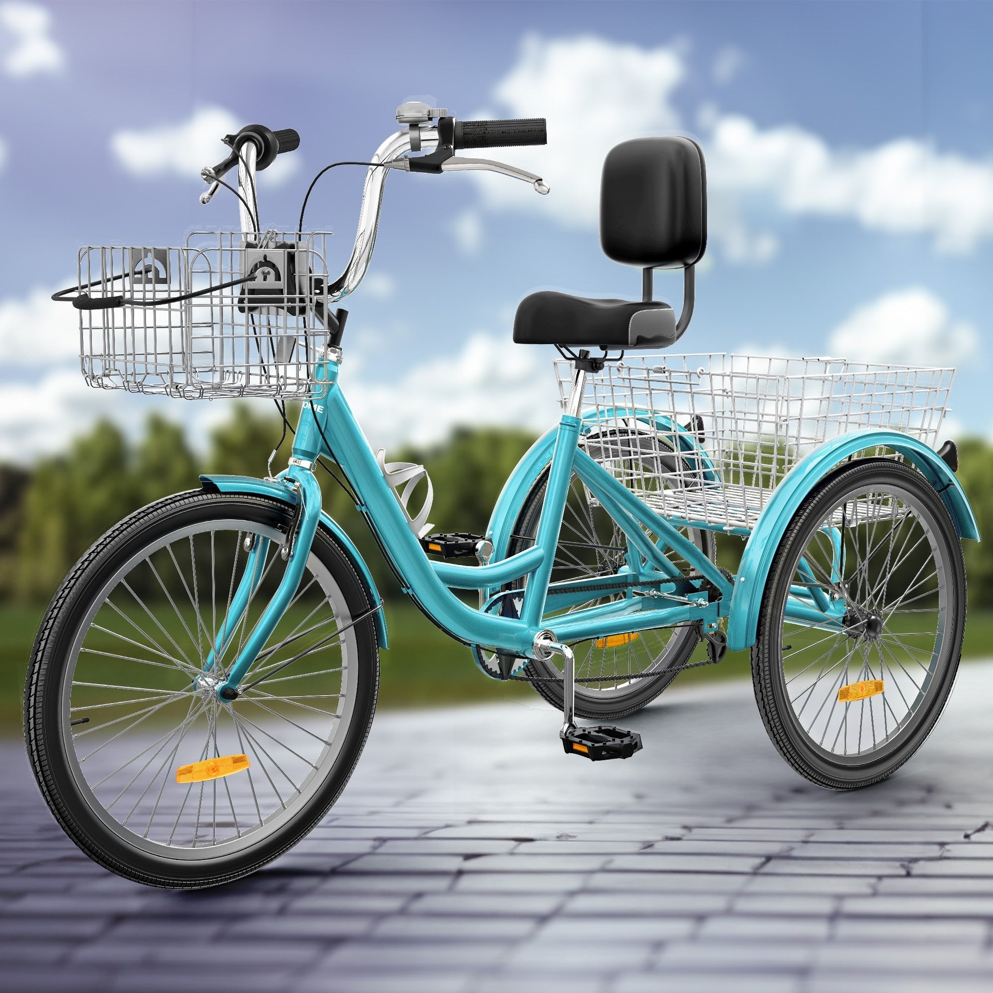 Tricycle adulte 26 pouces, 3 roues, 7 vitesses