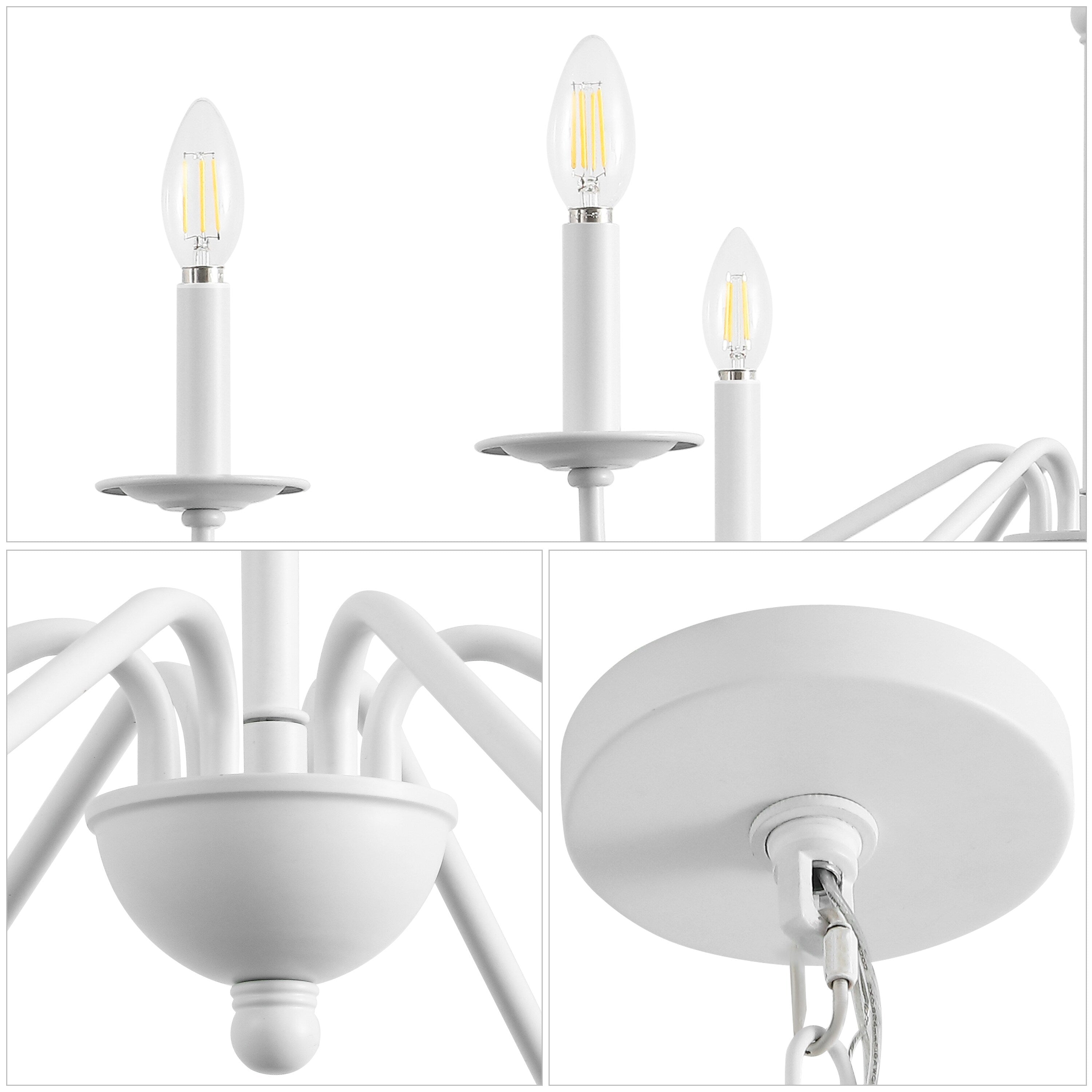 Lustre LED en fer à 6 lumières, 34,75 $, par JONATHAN Y