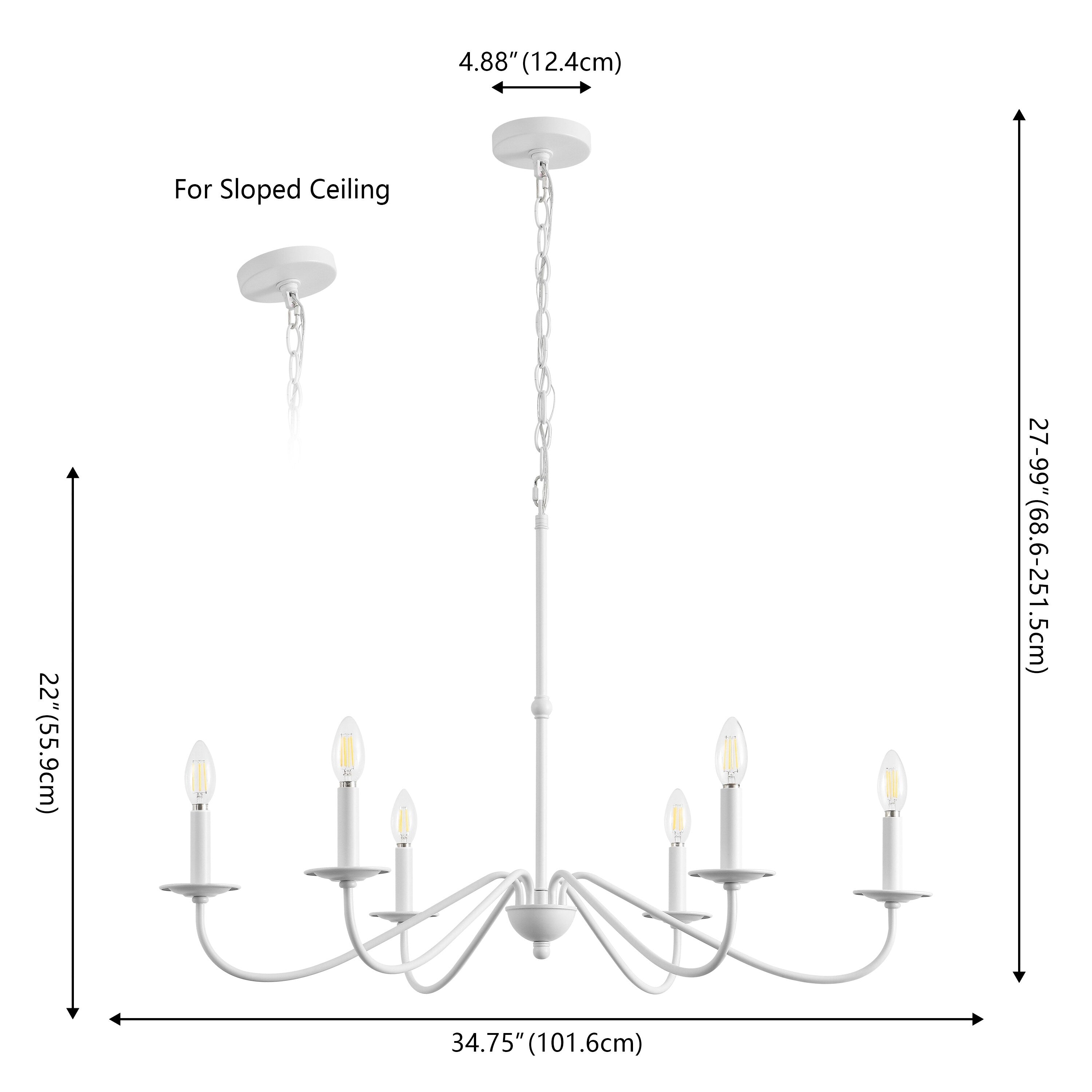 Lustre LED en fer à 6 lumières, 34,75 $, par JONATHAN Y