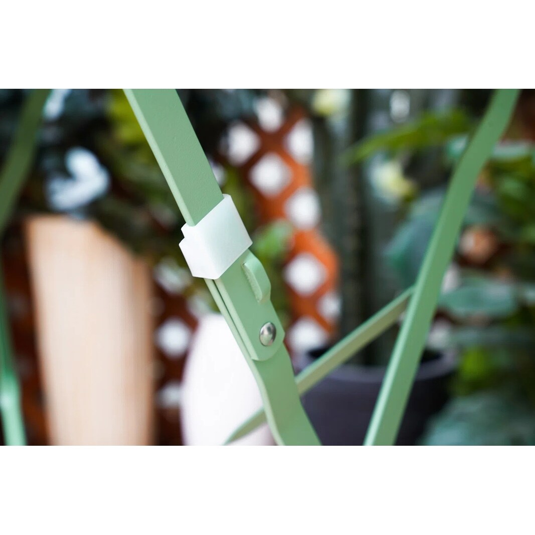 Ensemble bistrot pliant en métal 3 pièces, résistant aux intempéries, pour l'extérieur et l'intérieur, idéal pour la terrasse, la cour et le jardin.