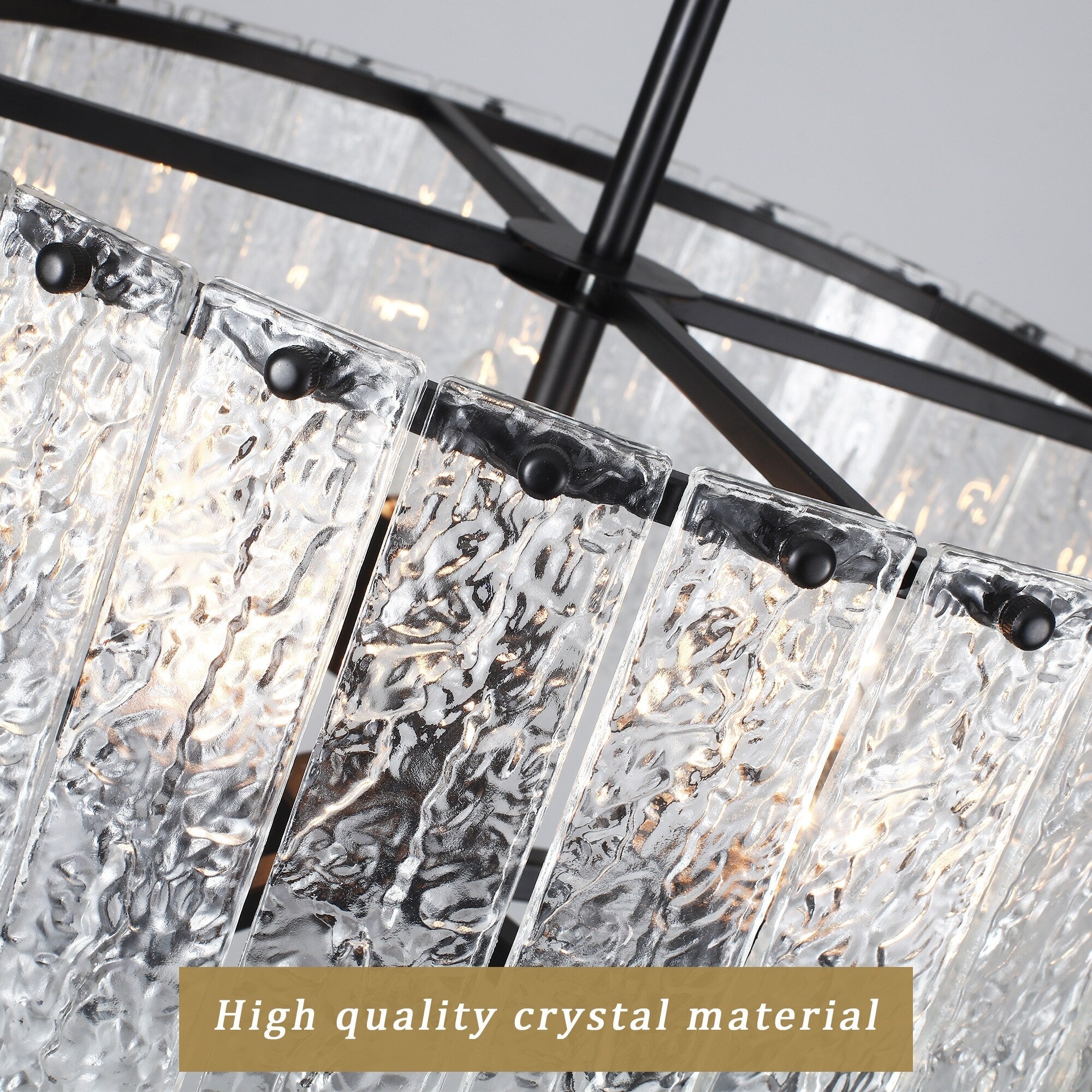 Lustre tambour rond moderne à 5 lumières, lustre semi-encastré classique, suspension pour îlot de cuisine et salle à manger