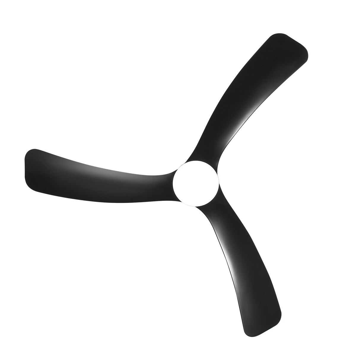 Ventilateur de plafond encastré à DEL noir/blanc de 52 pouces avec télécommande (3 pales)