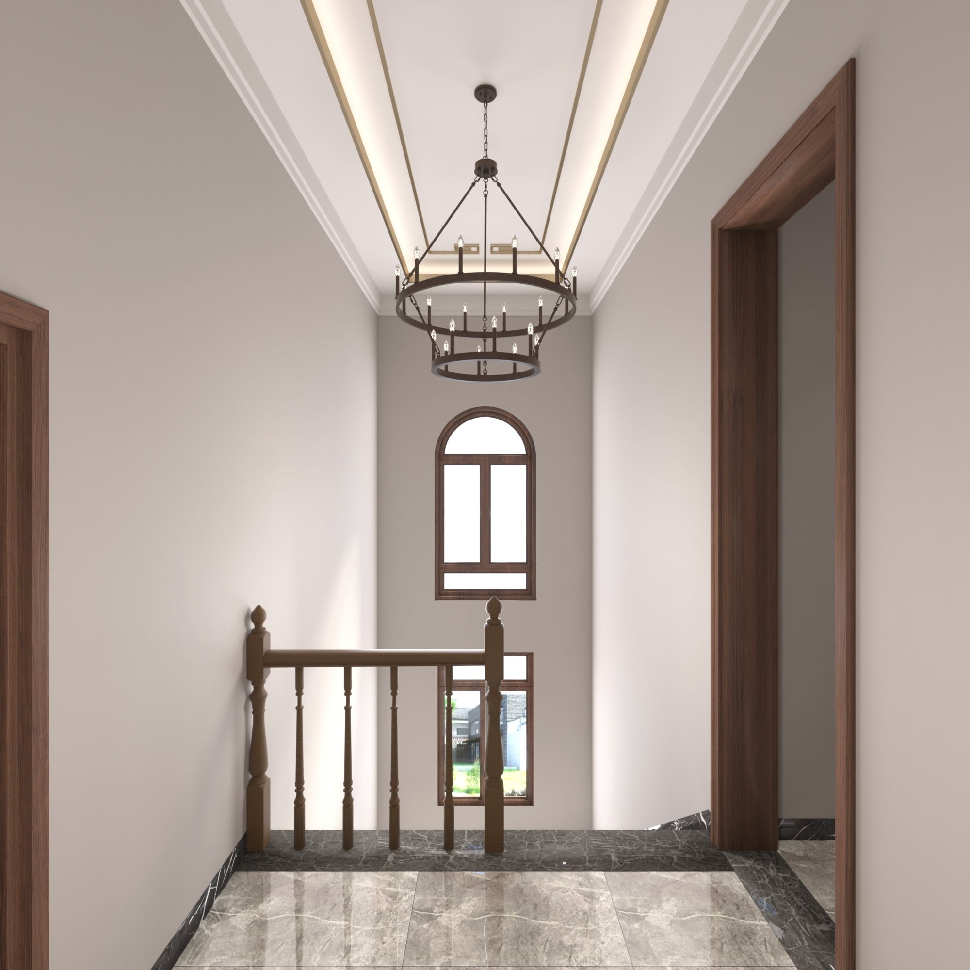 Lustre rond en forme de roue de chariot de style ferme moderne Acroma à 20 lumières de 40 po avec UL