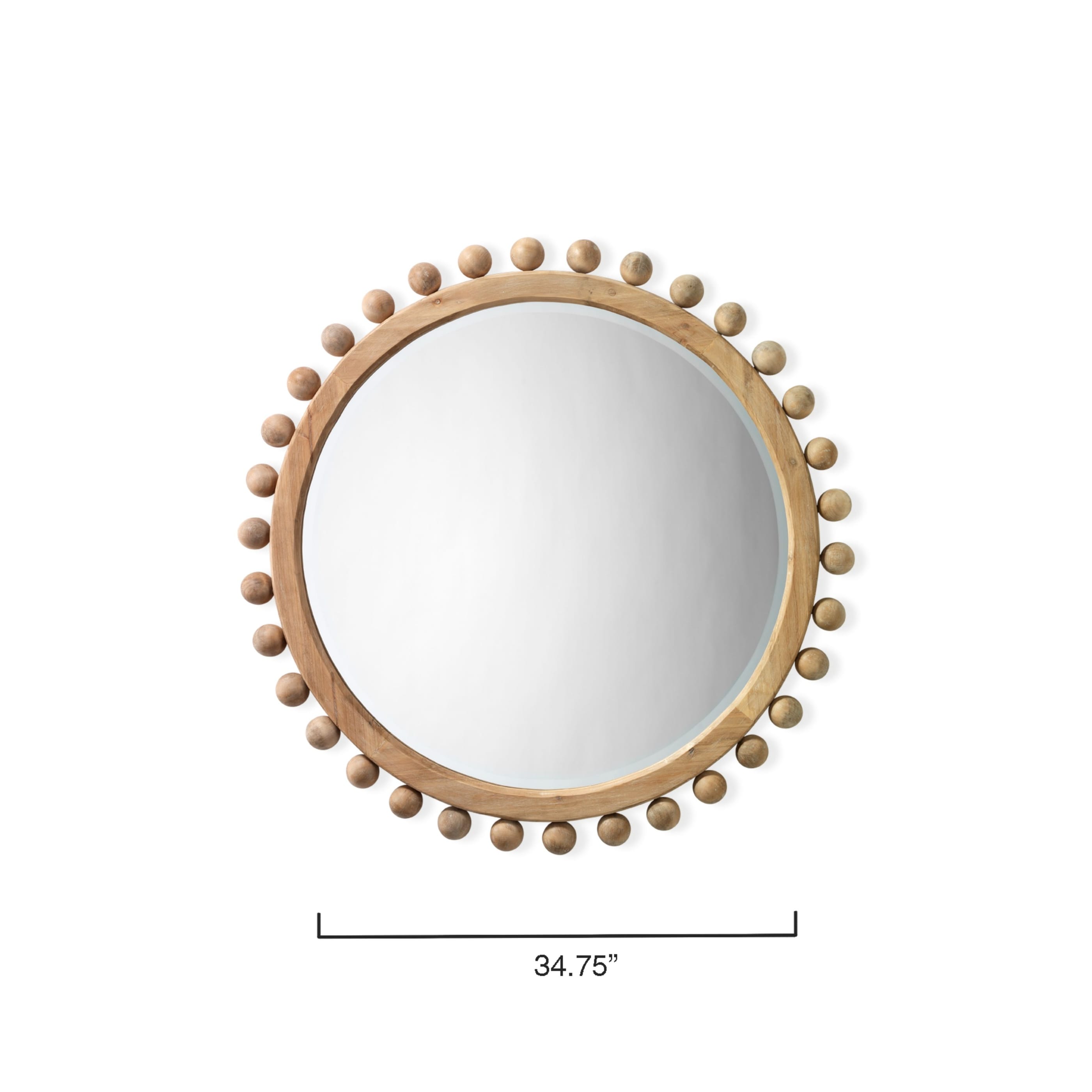 Miroir rond en bois Alden Décor Orion, naturel