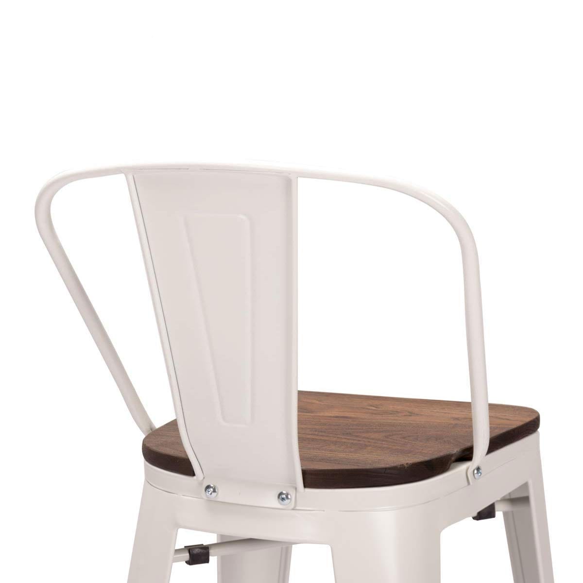 Tabourets de bar de ferme Andeworld, ensemble de 4 tabourets de bar à hauteur de comptoir - Ensemble de 4