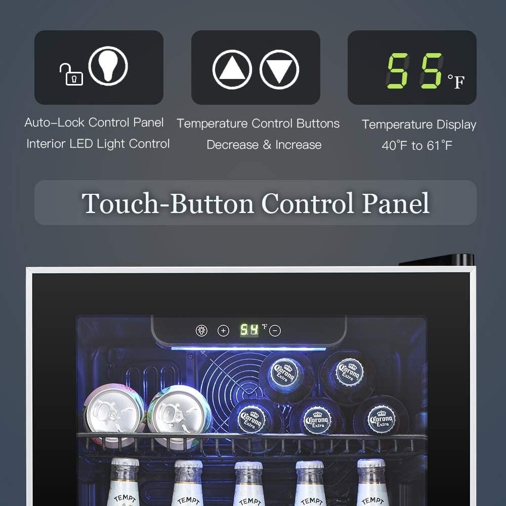 Réfrigérateur à boissons - Mini réfrigérateur 120 canettes avec porte vitrée