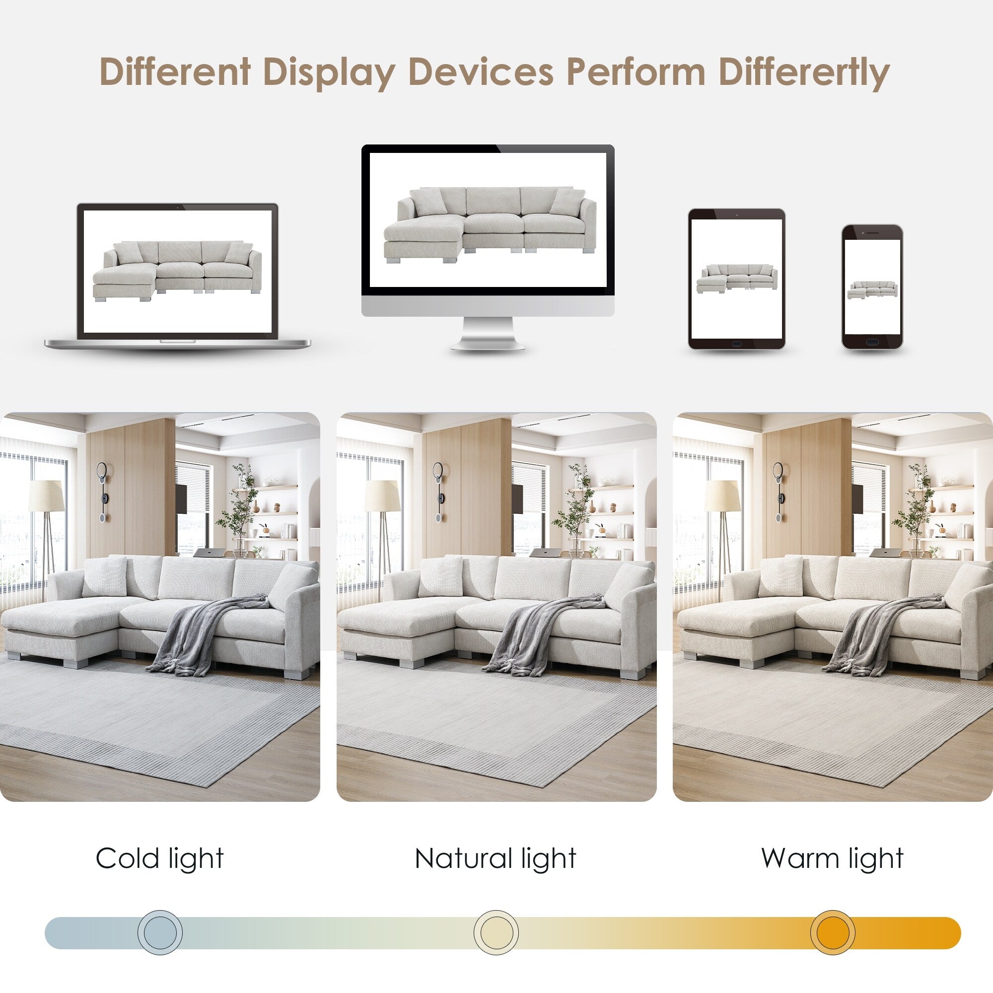 Canapé sectionnel Cloud, ensemble de canapés de luxe en forme de L avec 2 oreillers gratuits, mobilier d'intérieur 4 places en chenille avec méridienne surdimensionnée