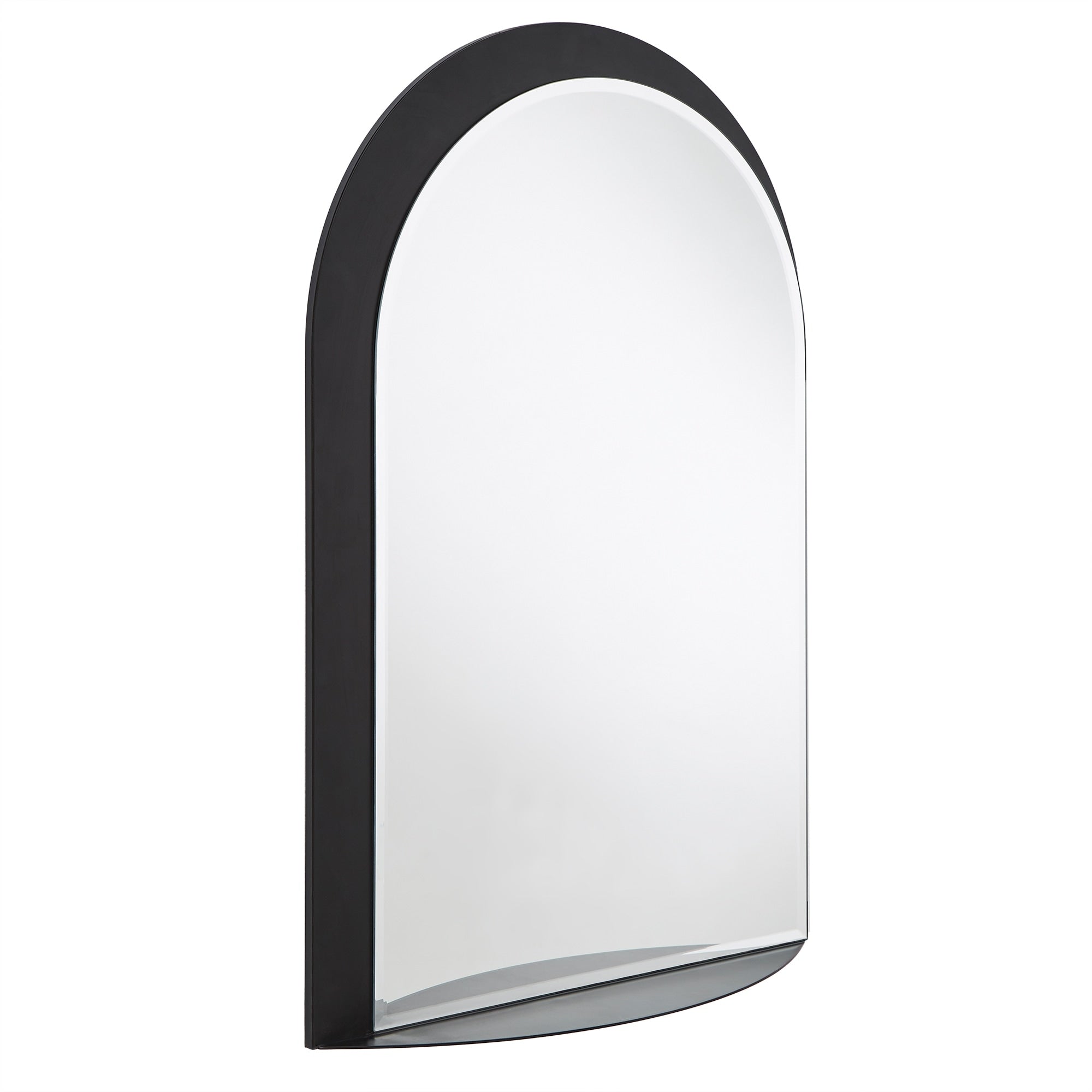 Miroir mural arqué en métal Concord avec étagère par iNSPIRE Q Bold