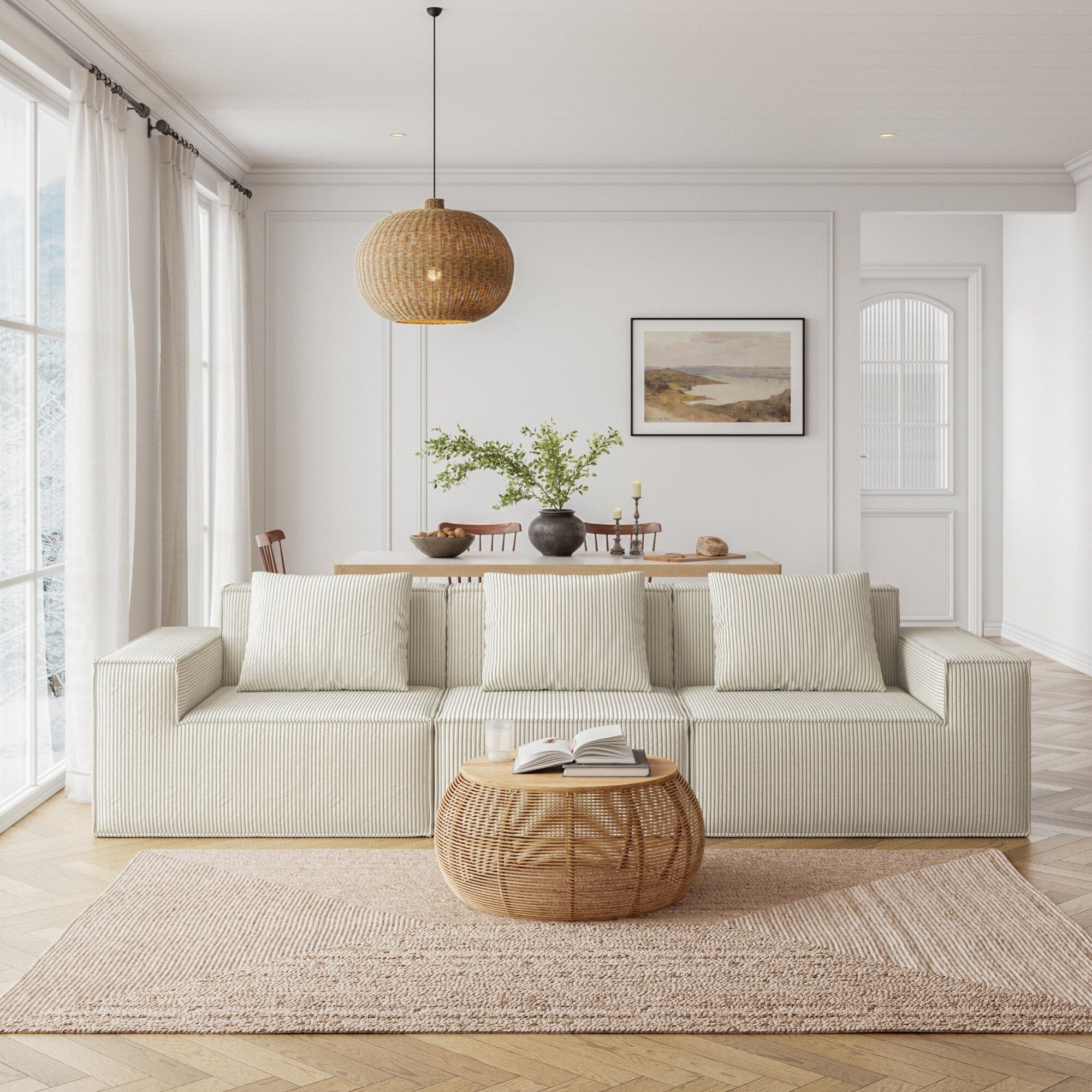 Canapé convertible en bloc de tofu