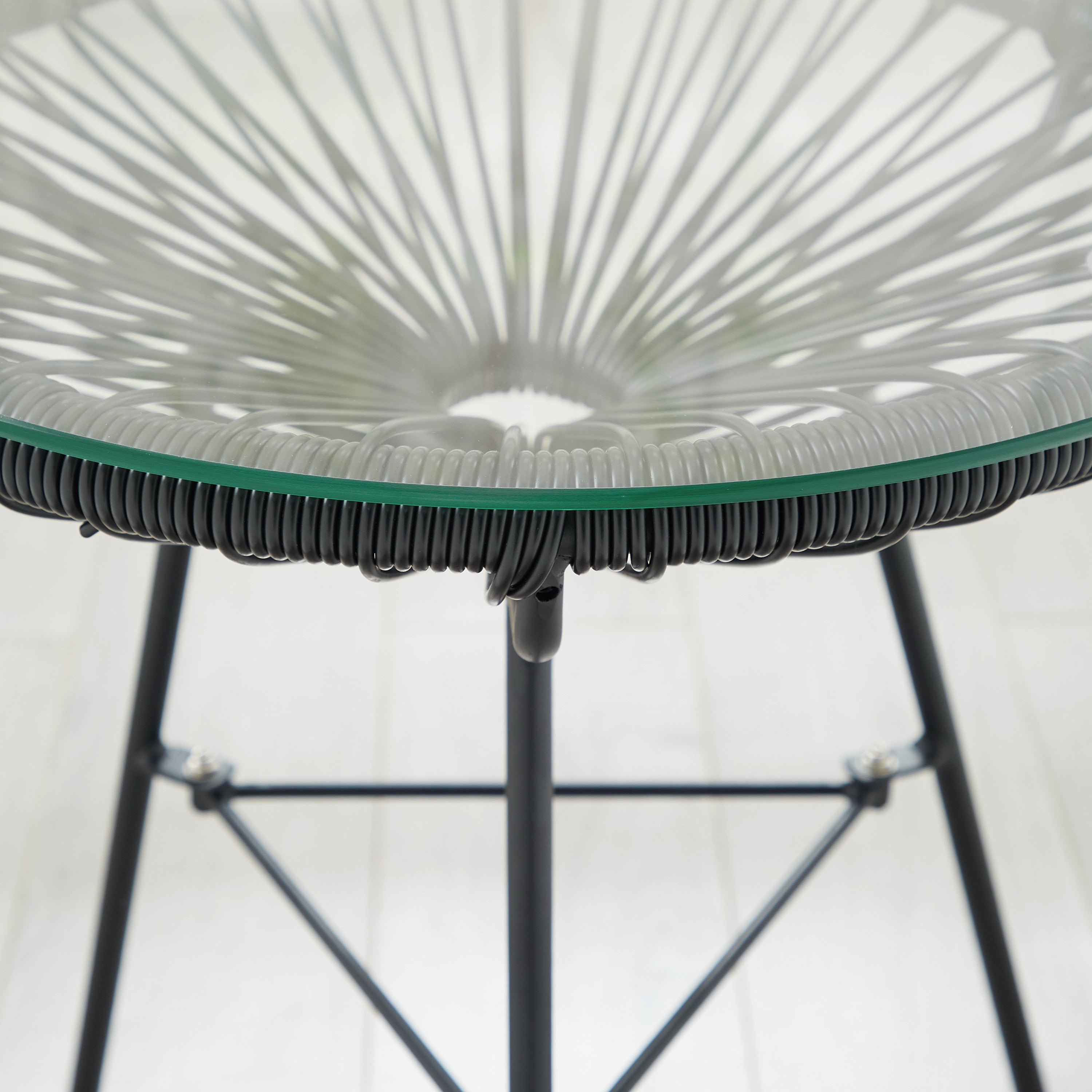 Ensemble bistrot moderne en osier Acapulco Corvus Sarcelles 3 pièces