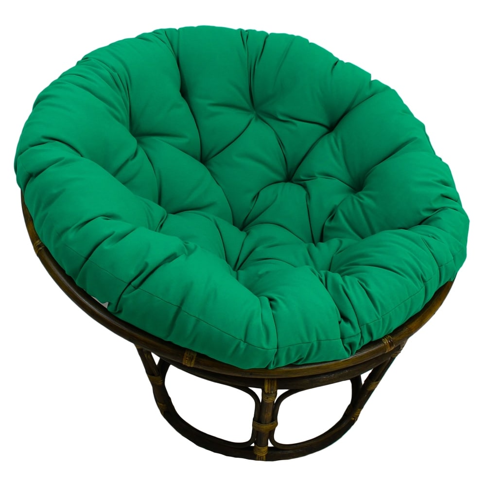 Chaise Papasan Bali en rotin de 42 pouces avec coussin en sergé