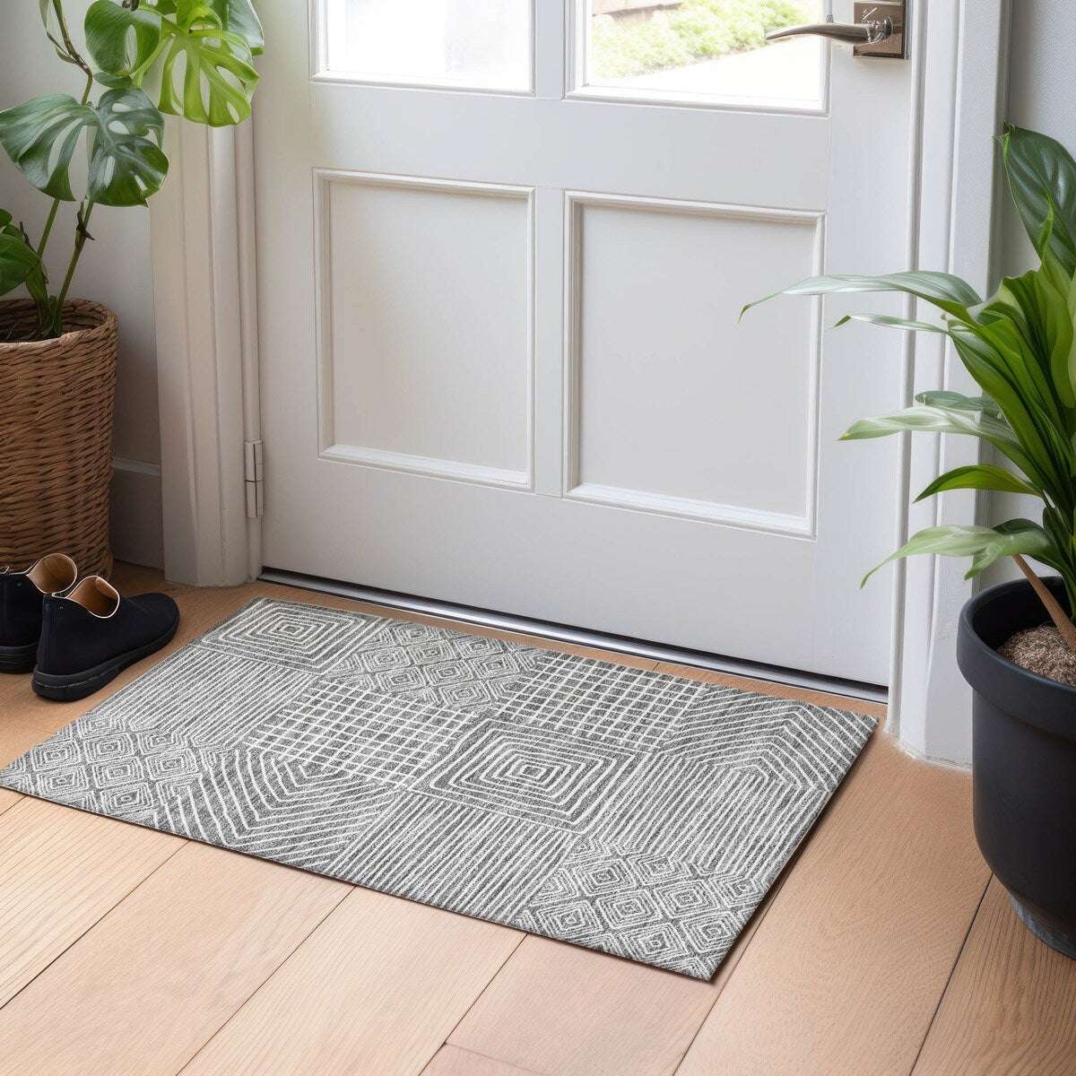 Tapis moderne en mosaïque Chantille lavable en machine pour intérieur/extérieur