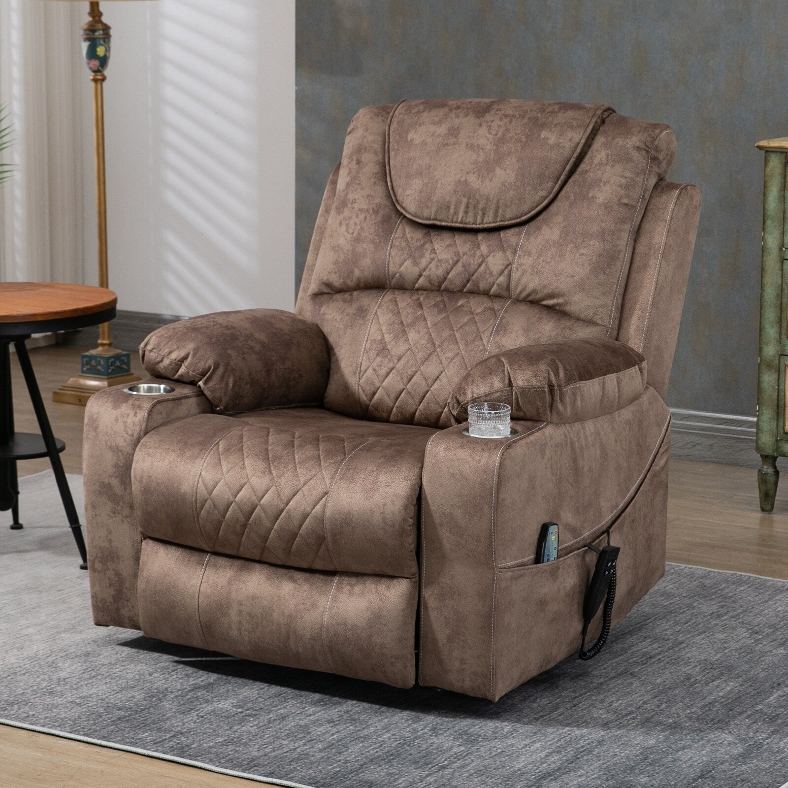 Fauteuil inclinable électrique surdimensionné à 180°, à double moteur et à commande indépendante, modèle phare amélioré