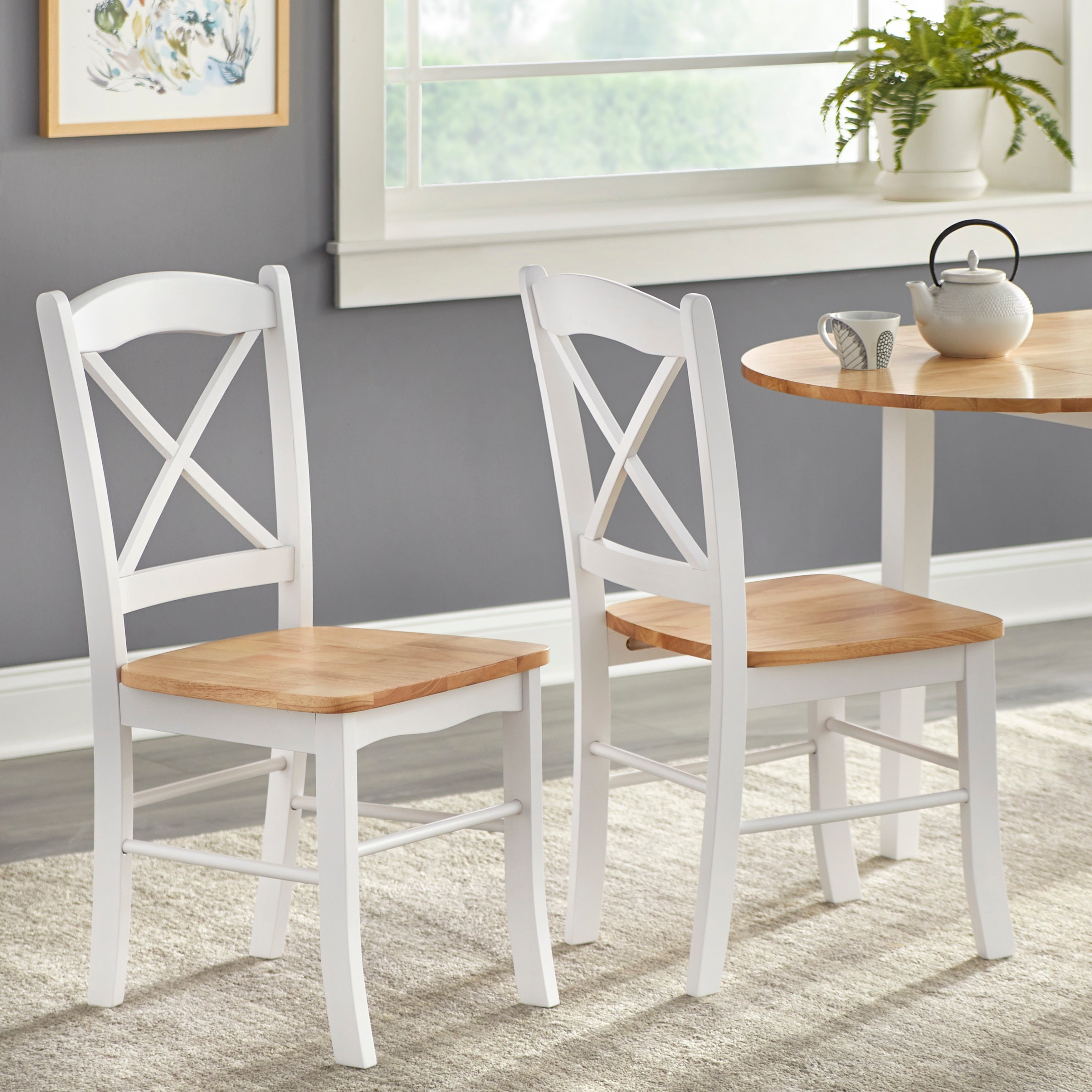 Chaises de salle à manger de style cottage de campagne Simple Living (lot de 2)