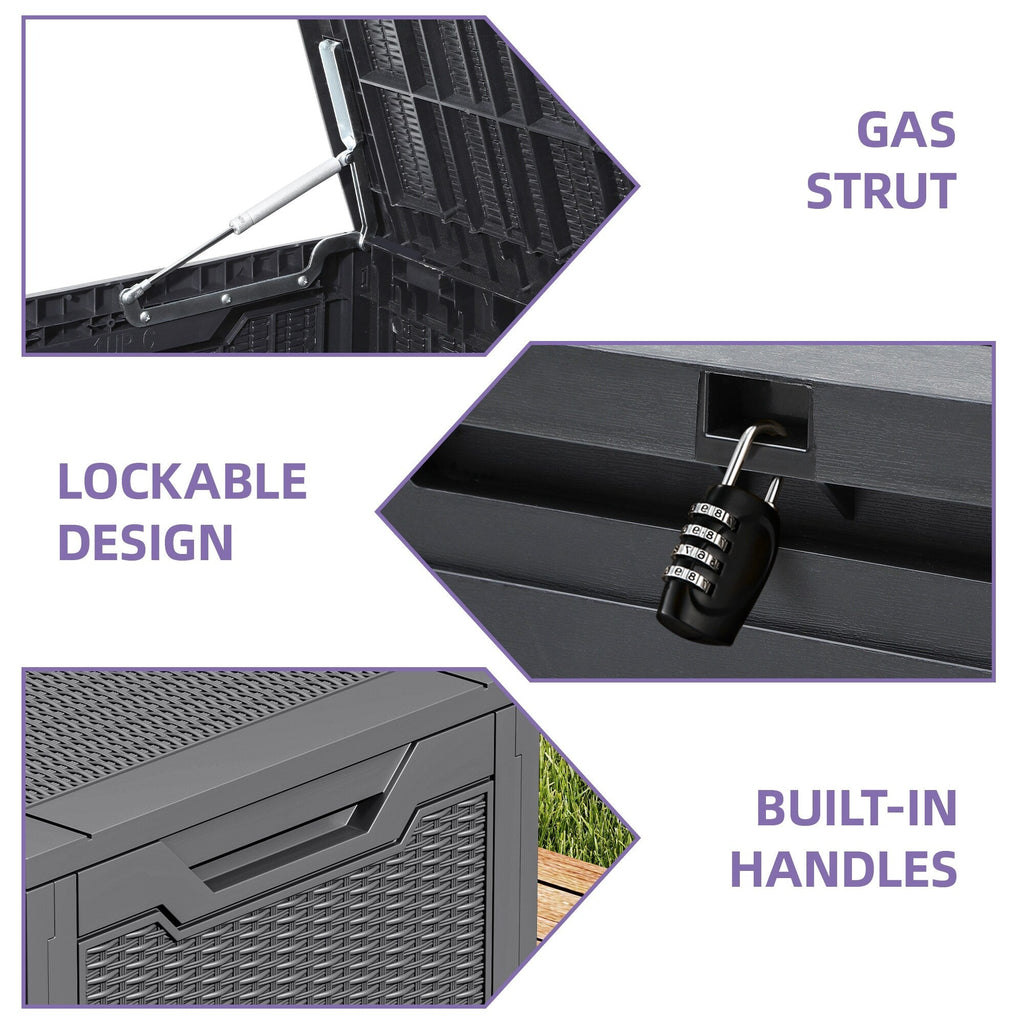 Coffre de rangement extérieur étanche de 100 gallons - Non applicable