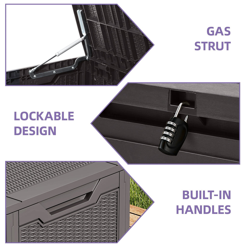 Coffre de rangement extérieur étanche de 100 gallons - Non applicable