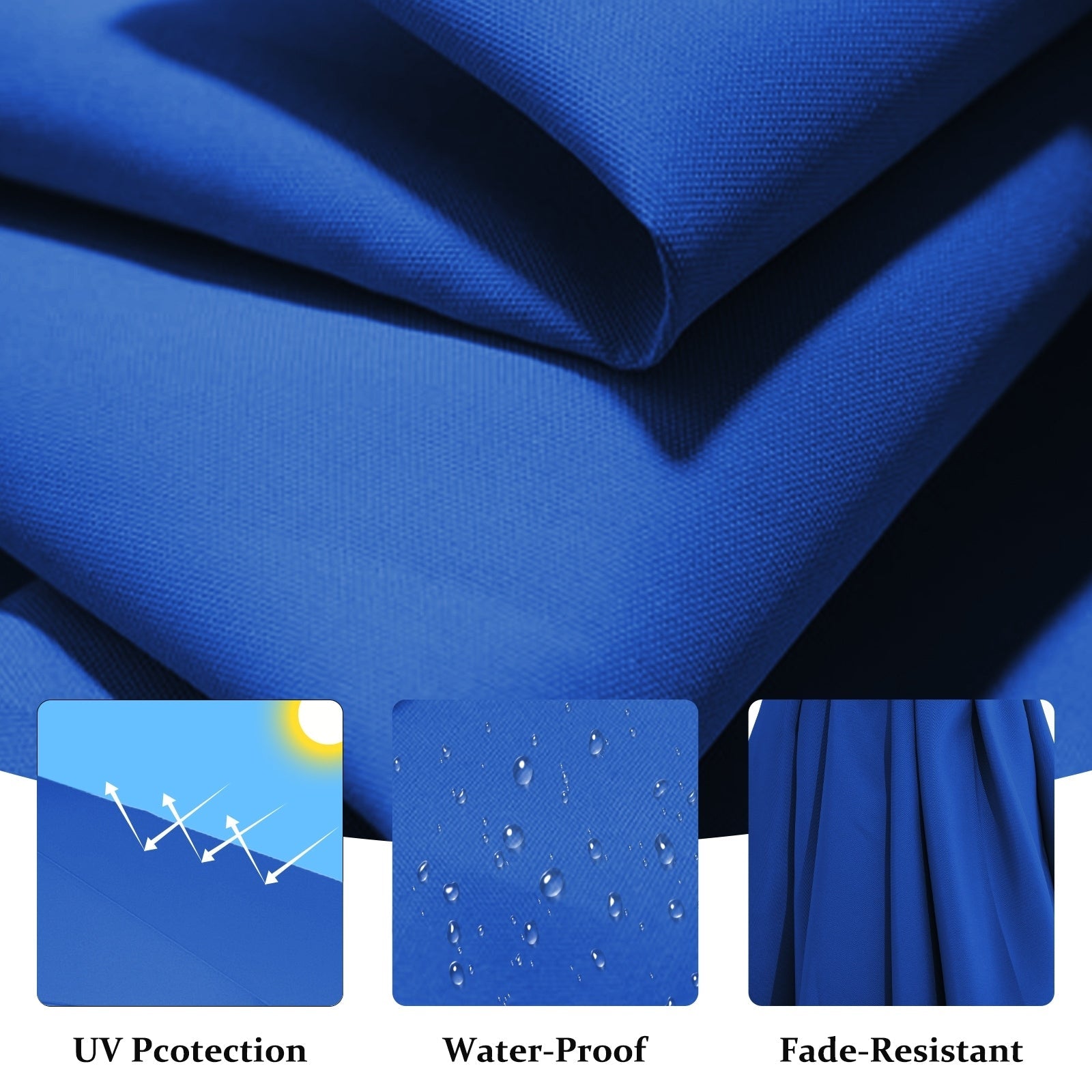 Parasol déporté suspendu à manivelle en acier de 3 m