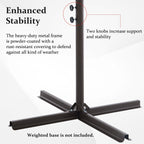 Parasol déporté suspendu à manivelle en acier de 3 m