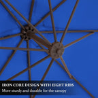 Parasol déporté suspendu à manivelle en acier de 3 m