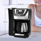 Cafetière 12 tasses, CM5000B, programmable 24 heures, broyeur intégré, Sneak-A-Cup, filtre lavable permanent
