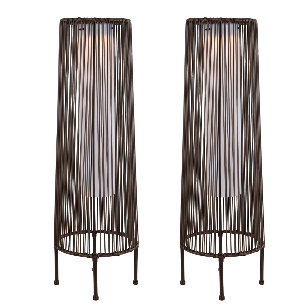 Lot de 2 lampadaires solaires d'extérieur