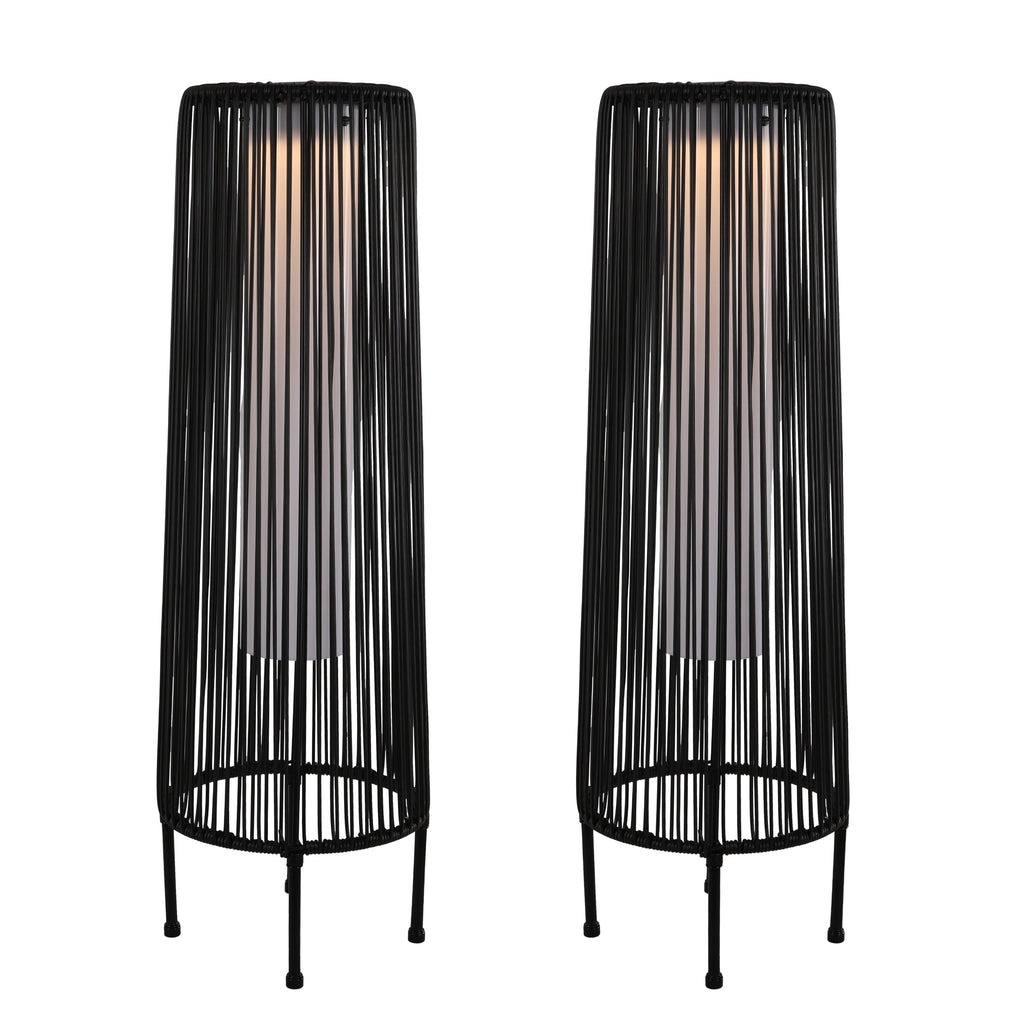Lot de 2 lampadaires solaires d'extérieur