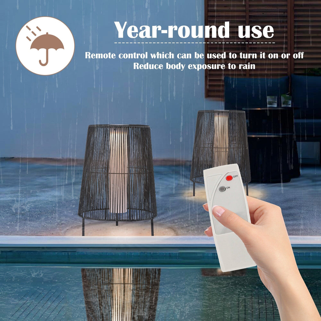 Lot de 2 lampadaires solaires d'extérieur