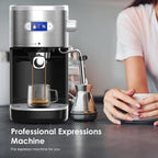 Machine à expresso 20 bars avec mousseur à lait et buse vapeur, machine à cappuccino et latte pour la maison, cadeau pour les amateurs de café