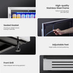 Réfrigérateur à boissons de 24 pouces, 140 canettes, pour boissons gazeuses et vins - 24 pouces