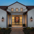 Applique murale extérieure bronze à 2 lumières, 25,7 cm de hauteur