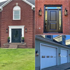 Applique murale extérieure bronze à 2 lumières, 25,7 cm de hauteur