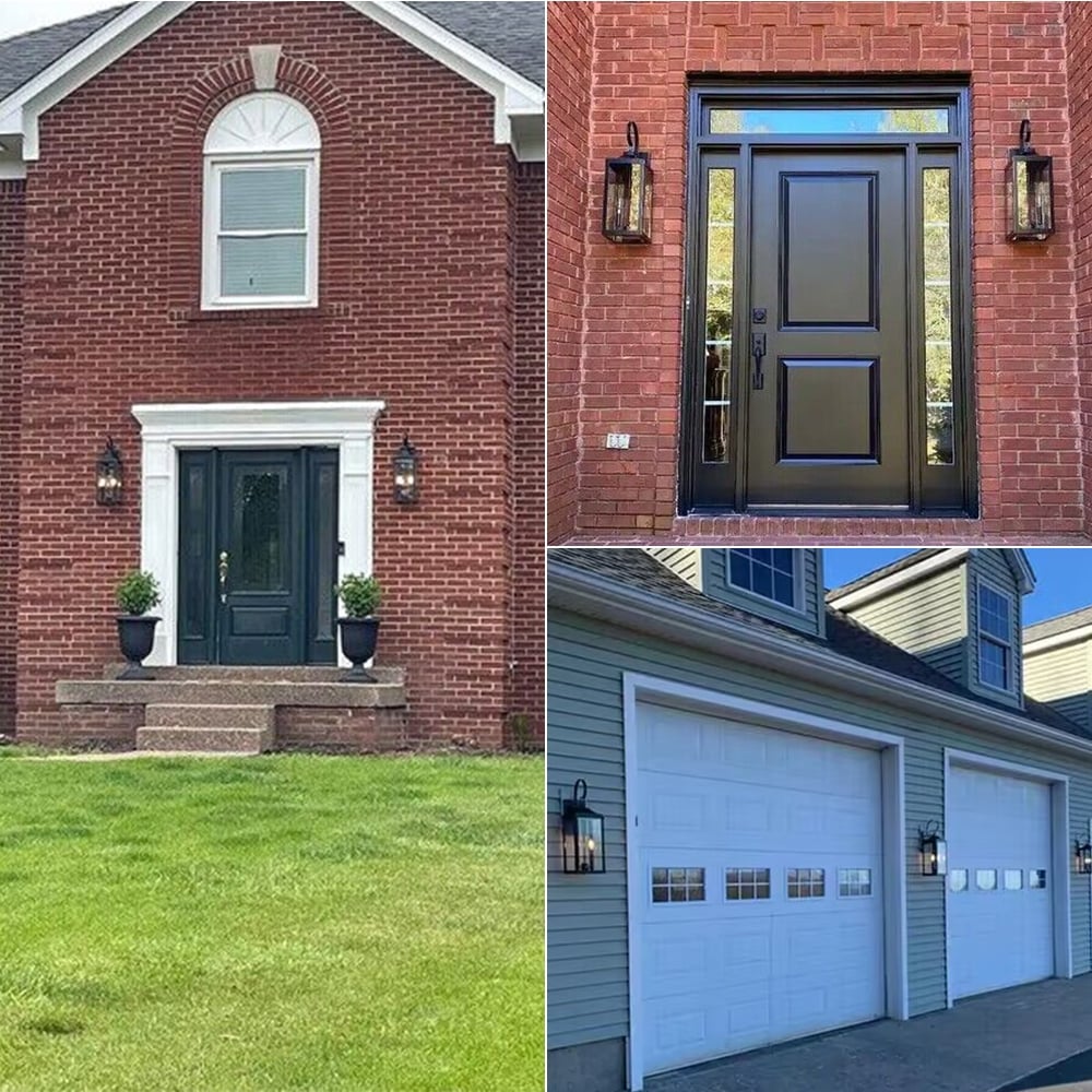 Applique murale extérieure bronze à 2 lumières, 25,7 cm de hauteur