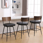 Lot de 2/3/4 tabourets de bar/comptoir pivotants rembourrés en similicuir