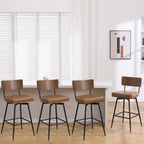 Lot de 2/3/4 tabourets de bar/comptoir pivotants rembourrés en similicuir