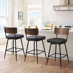 Lot de 2/3/4 tabourets de bar/comptoir pivotants rembourrés en similicuir