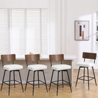 Lot de 2/3/4 tabourets de bar/comptoir pivotants rembourrés en similicuir