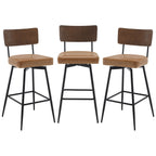 Lot de 2/3/4 tabourets de bar/comptoir pivotants rembourrés en similicuir