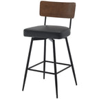 Lot de 2/3/4 tabourets de bar/comptoir pivotants rembourrés en similicuir