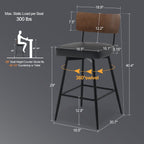 Lot de 2/3/4 tabourets de bar/comptoir pivotants rembourrés en similicuir