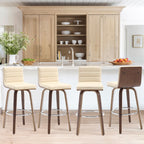 Tabourets de bar/comptoir pivotants en similicuir 26/29, lot de 2/3