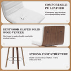 Tabourets de bar/comptoir pivotants en similicuir 26/29, lot de 2/3