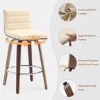 Tabourets de bar/comptoir pivotants en similicuir 26/29, lot de 2/3