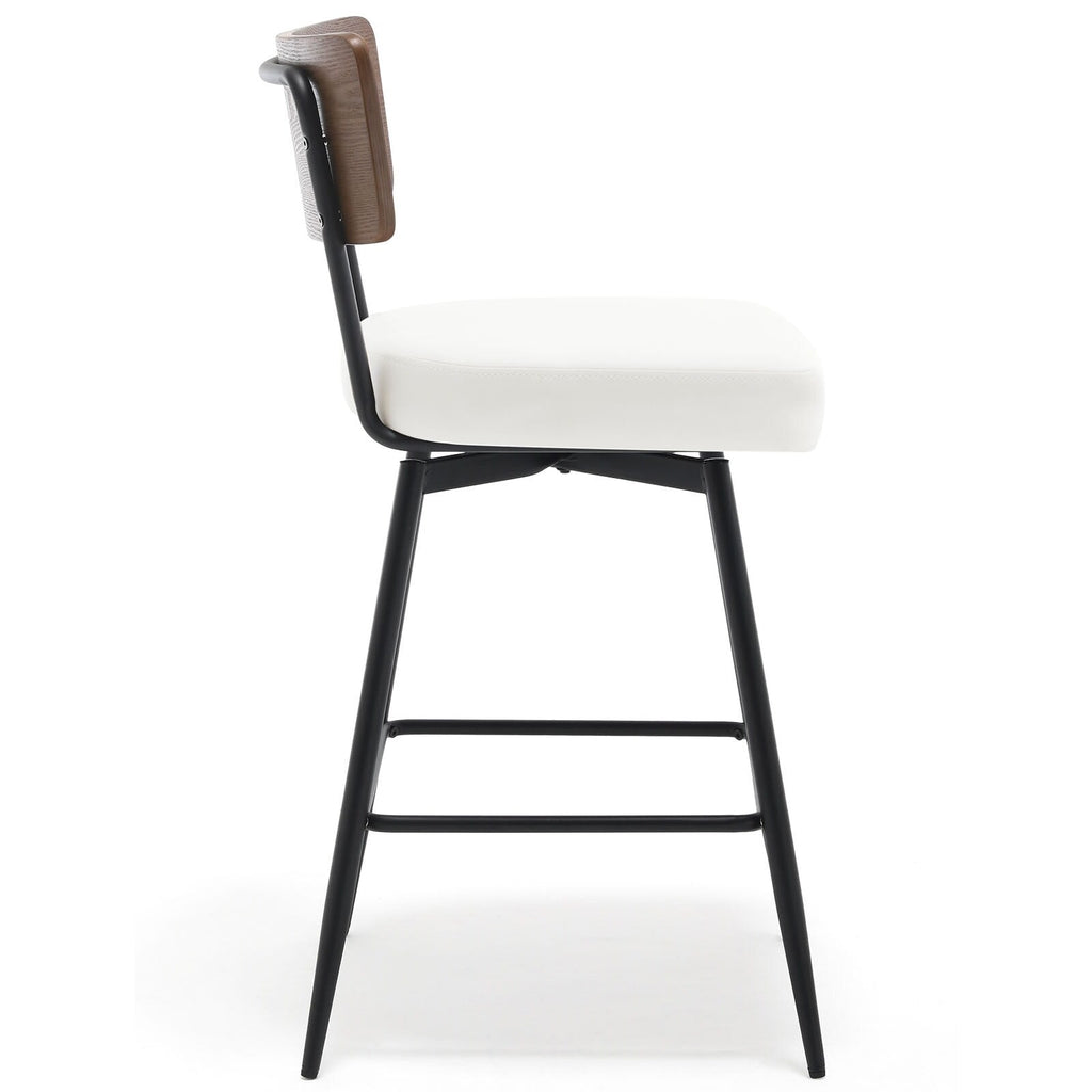 Lot de 2/3/4 tabourets de bar/comptoir pivotants rembourrés en similicuir