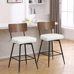 Lot de 2/3/4 tabourets de bar/comptoir pivotants rembourrés en similicuir