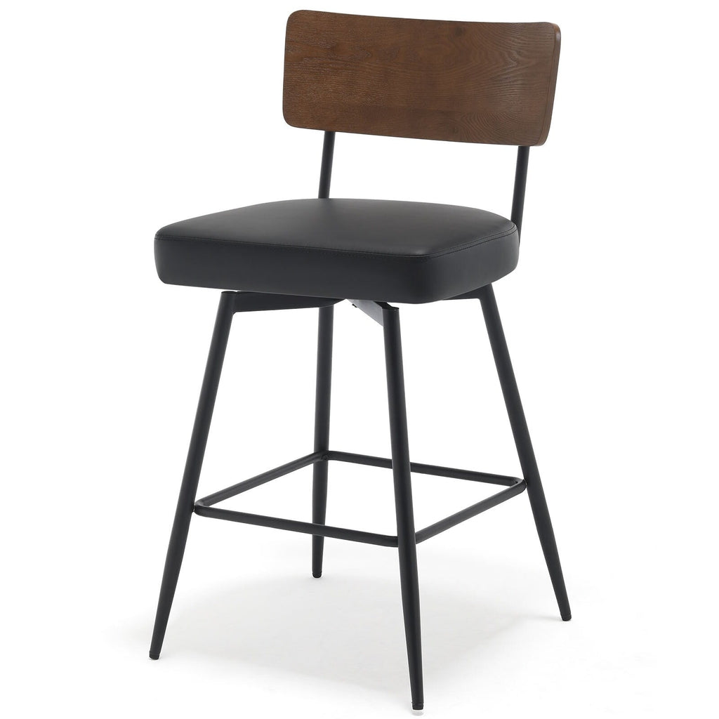 Lot de 2/3/4 tabourets de bar/comptoir pivotants rembourrés en similicuir