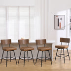 Lot de 2/3/4 tabourets de bar/comptoir pivotants rembourrés en similicuir