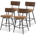 Lot de 2/3/4 tabourets de bar/comptoir pivotants rembourrés en similicuir