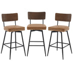 Lot de 2/3/4 tabourets de bar/comptoir pivotants rembourrés en similicuir