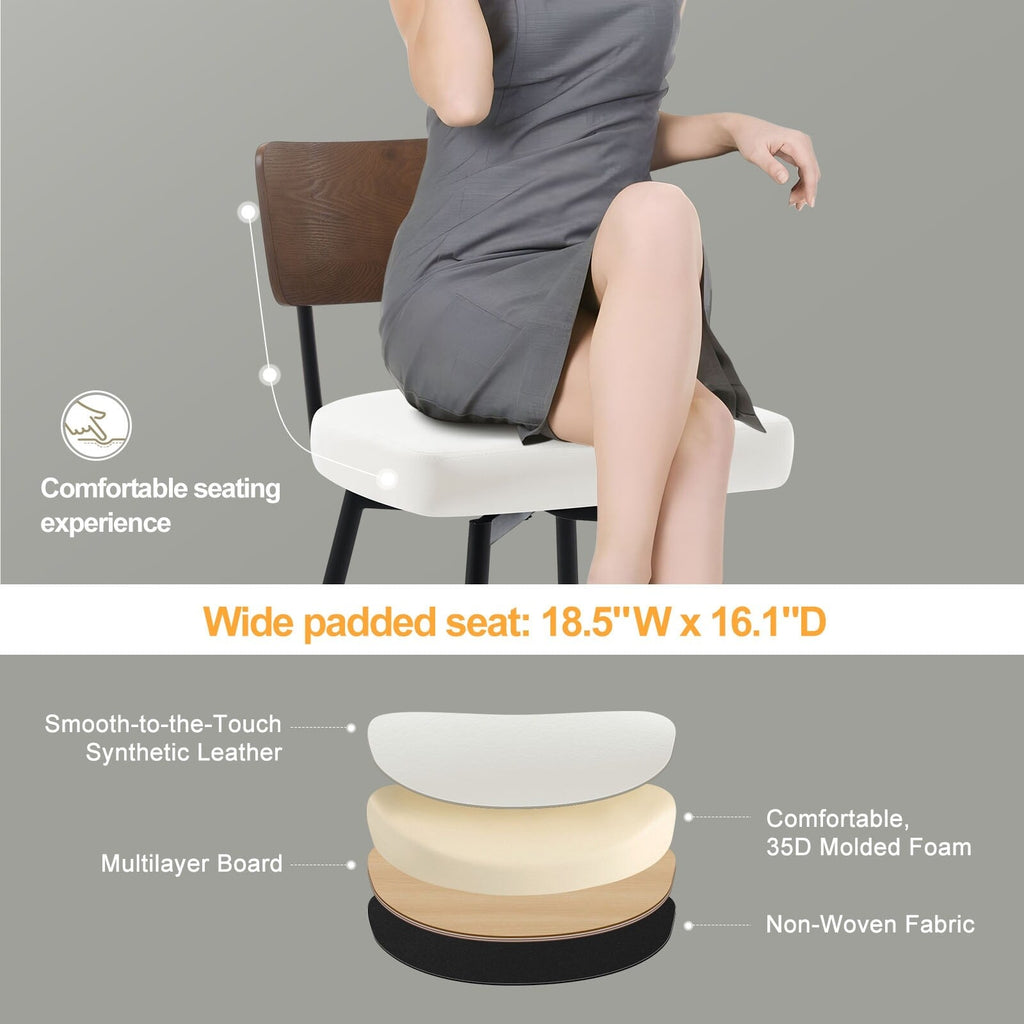 Lot de 2/3/4 tabourets de bar/comptoir pivotants rembourrés en similicuir